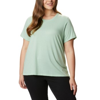 Dámské Tričko Columbia Solar Shield Short Sleeve Plus Size Mátově Zelená DPFXMN836